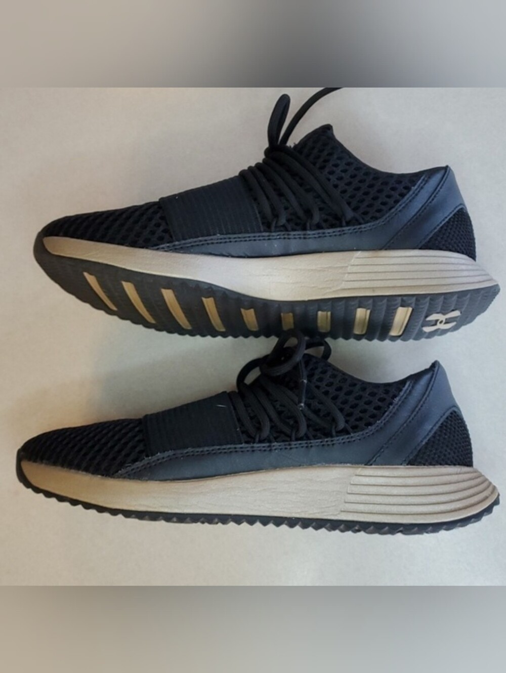 Under Armour Black & Gold Sneakers